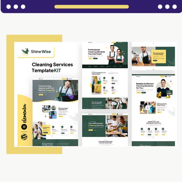 Shinewise – Cleaning Services Elementor Template Kit
